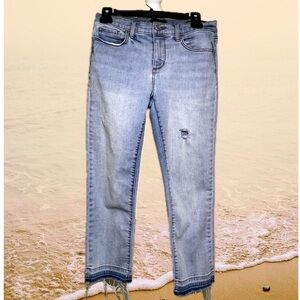 Banana Republic Girlfriend Jeans - Frayed Hem, Size 28